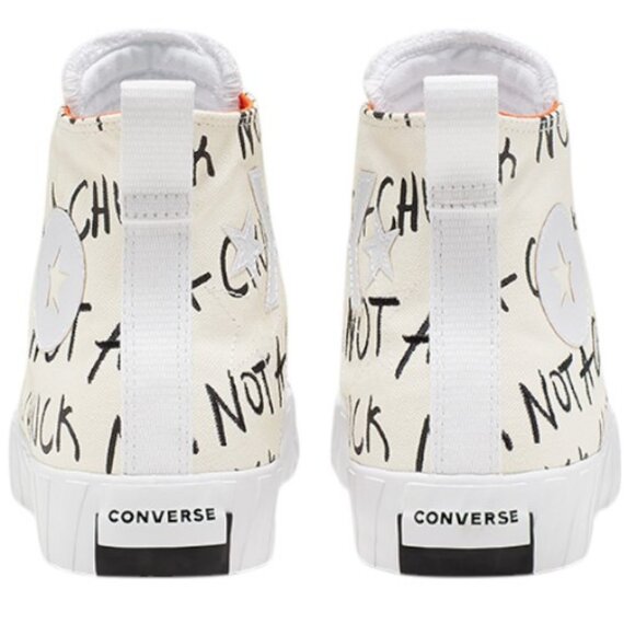 Converse white 'NOT A CHUCK" high top sneaker size 5 - Picture 5 of 7